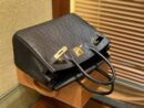 爱马仕 Birkin 30cm 经典黑 南非进口鸵鸟皮 顶级手缝工艺 金扣