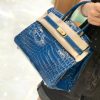 爱马仕 新增现货 birkin 铂金包 电光蓝 一级鳄鱼皮 金扣 30cm