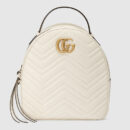 476671 GUCCI GG Marmont系列 绗缝 皮革 双肩包 白色