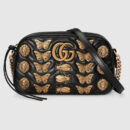 447632 GUCCI GG Marmont系列 动物造型铆钉 皮革 肩背包 黑色