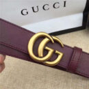 GUCCI 金色扣 原版牛皮 原单皮带仿古铜金属腰 带扣