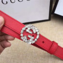 Gucci原版 牛皮搭配原单水晶 双G扣头 彰显超凡品味 顶级精品