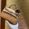 爱马仕 MiniKelly 迷你凯莉 金棕色 德国掌纹牛皮 原版蜜蜡 全手工缝制 2代 19cm
