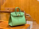 爱马仕 Birkin 25cm 掌纹牛皮 牛油果绿 金扣 外缝