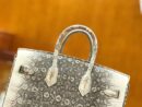 爱马仕 Birkin 25cm 原色 雪花仿蜥蜴皮 全手工缝制 稀有 现货