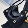 爱马仕 Lindy琳迪包 经典黑金 德国进口togo牛皮 蜡线全手工缝制 26cm