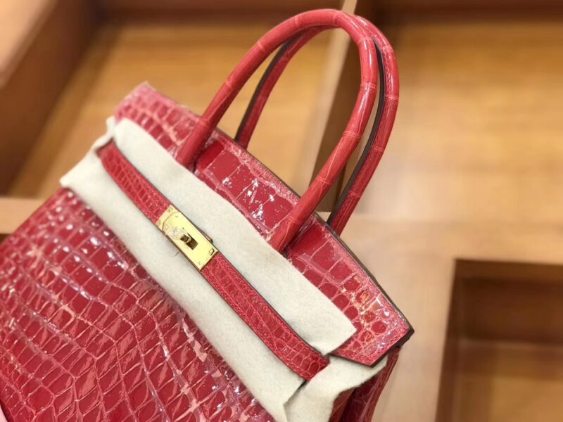 爱马仕 新增现货 birkin 铂金包 法拉利红 一级鳄鱼皮 30cm - Image 5