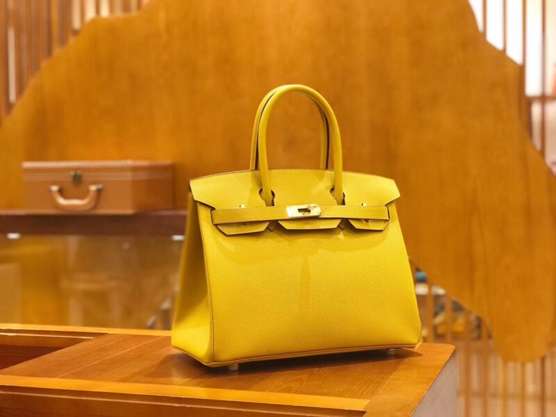 爱马仕 Birkin 30cm 琥珀黄 Epsom掌纹小牛皮 金扣 原版蜜蜡线 顶级手工缝制 - Image 2