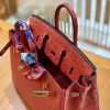 爱马仕 Birkin 铂金包 红色 鸵鸟皮 手缝工艺 金扣 25cm 现货