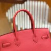 爱马仕 Birkin 30cm 唇膏粉 Togo小牛皮 银扣 原版蜜蜡线 顶级手工缝制