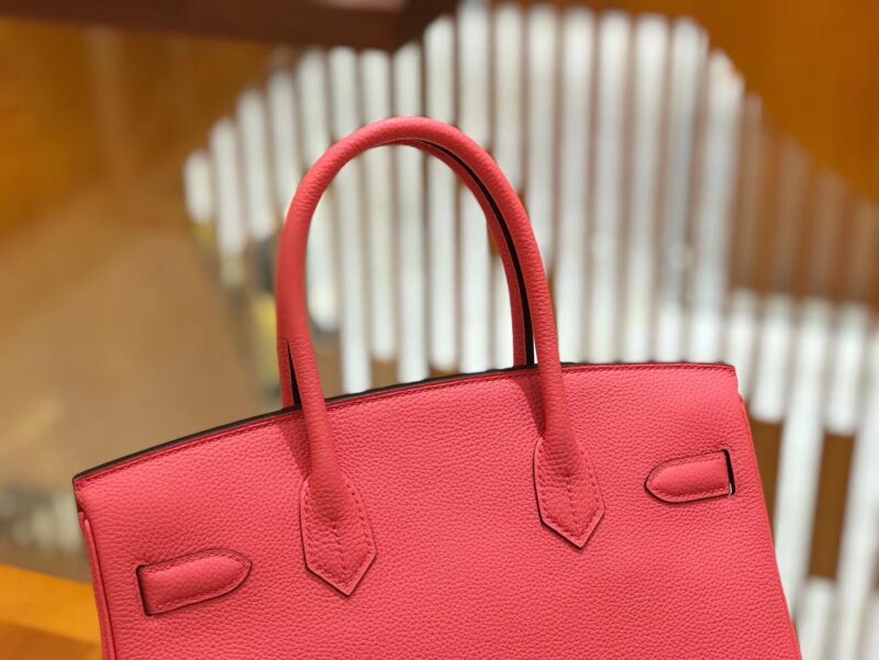 爱马仕 Birkin 30cm 唇膏粉 Togo小牛皮 银扣 原版蜜蜡线 顶级手工缝制 - Image 5