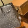 爱马仕 Birkin铂金包 斑鸠灰 湾鳄 一级皮 倒V 进口原料 顶级手缝工艺 30cm