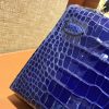 爱马仕 Mini Kelly 19cm (迷你2代) 宝蓝色 一级美洲鳄鱼皮 手工缝制 臻品级别