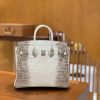 爱马仕 Birkin 25cm 喜马拉雅 一级尼罗鳄鱼皮 银扣 原版蜜蜡线 顶级手工缝制