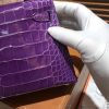 爱马仕 MiniKelly 迷你凯莉 梦幻紫 一级美洲鳄鱼皮 顶级手缝蜡线 金扣 19cm 2代
