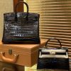 爱马仕 Birkin 25cm 2代19cm 黑色 美洲 尼罗 鳄鱼皮