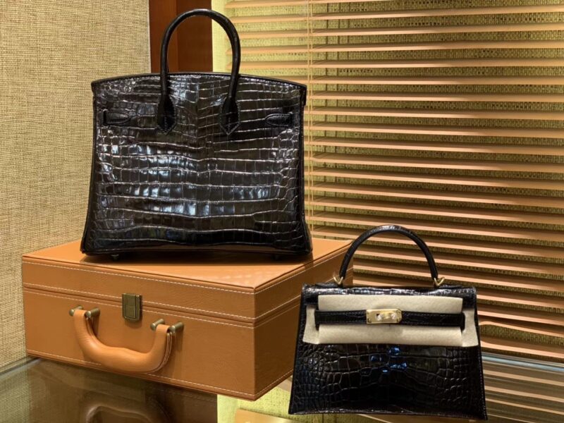 爱马仕 Birkin 25cm 2代19cm 黑色 美洲 尼罗 鳄鱼皮 - Image 6