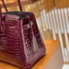 爱马仕 Birkin 30cm 葡萄紫 金扣 一级皮 尼罗鳄鱼皮 臻品级别