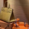 爱马仕 Birkin铂金包 褐绿色 一级皮 尼罗鳄鱼 进口原料 顶级手缝工艺 30cm