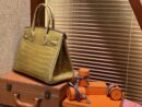 爱马仕 Birkin铂金包 褐绿色 一级皮 尼罗鳄鱼 进口原料 顶级手缝工艺 30cm