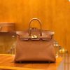 爱马仕 Birkin 25cm 金棕色 Togo小牛皮 金扣 原版蜜蜡线 顶级手工缝制