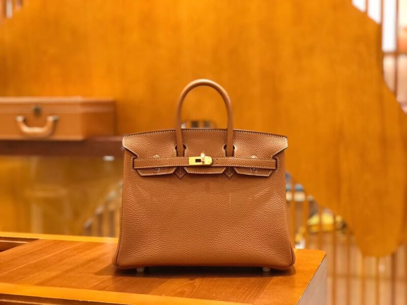 爱马仕 Birkin 25cm 金棕色 Togo小牛皮 金扣 原版蜜蜡线 顶级手工缝制