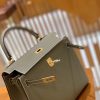 爱马仕 Kelly 28cm 大象灰 金扣 Epsom掌纹牛皮 全手工缝制 臻品级别