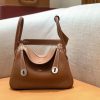 爱马仕 Lindy 琳迪包 金棕色 Togo牛皮 进口原料 全手工缝制 银扣 26cm
