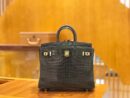 爱马仕 Birkin 铂金包 石墨灰 进口一级湾鳄鳄鱼皮 蜡线 全手工缝制 25cm