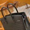 爱马仕 Birkin 30cm 铁灰色 金扣 进口 哑光尼罗鳄鱼皮 全手工缝制