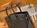 爱马仕 Birkin 30cm 铁灰色 金扣 进口 哑光尼罗鳄鱼皮 全手工缝制