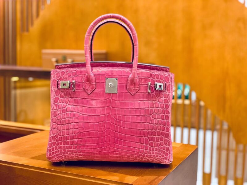 爱马仕 Birkin 铂金包 桃红色 尼罗鳄 30cm