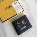 FENDI 芬迪 2017新款 face 小牛皮折叠皮夹 黑色