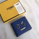 FENDI 芬迪 2017新款 face 小牛皮折叠皮夹 蓝色