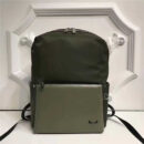 Fendi 芬迪新款 尼龙拼皮 BAG BUGS眼睛图案 双肩背包 军绿色