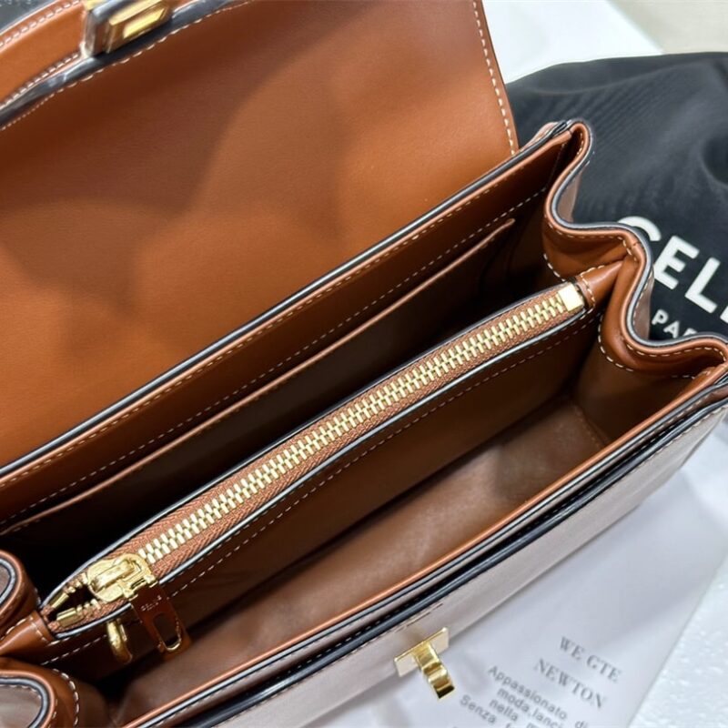 Celine*Cles16系列手袋188003棕色免检版 - Image 8