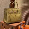 爱马仕 Birkin铂金包 褐绿色 一级皮 尼罗鳄鱼 进口原料 顶级手缝工艺 30cm
