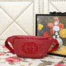 536416 2018 Gucci-Dapper Dan联名系列 GG图案皮革 腰包 红色