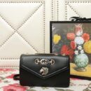 537241 Gucci 秋冬 Rajah系列 虎头钻石 牛皮 链条肩背包 黑色