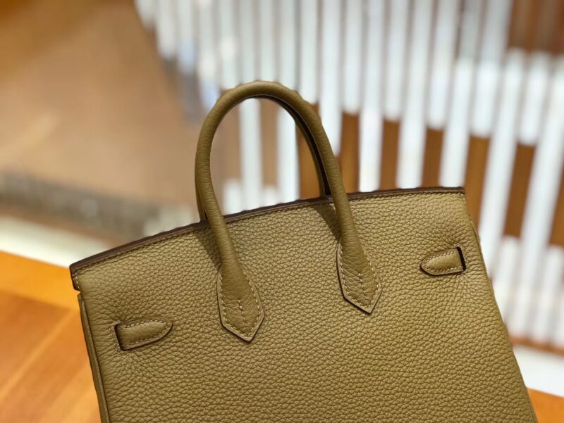 爱马仕 Birkin 25cm 大地色 Togo小牛皮 金扣 原版蜜蜡线 顶级手工缝制 - Image 5