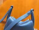 爱马仕 Mini Lindy 18cm TC大牛皮 水妖蓝 原版蜜蜡线 顶级手缝工艺