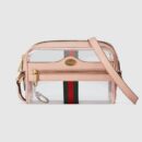 517350 Gucci Ophidia系列 透明迷你手袋 单肩斜跨包 裸粉