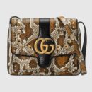 550126 Gucci Arli系列 中号 蛇皮 双G翻盖 复古肩背包