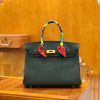 爱马仕 Birkin 30cm 松柏绿 Togo小牛皮 金扣 原版蜜蜡线 顶级手工缝制
