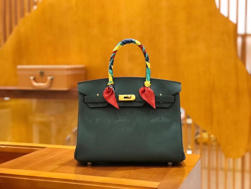 爱马仕 Birkin 30cm 松柏绿 Togo小牛皮 金扣 原版蜜蜡线 顶级手工缝制