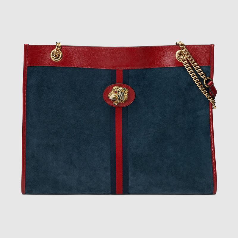 537219 0X7AX 4065 Gucci Rajah系列大号购物袋 Gucci托特包 深蓝色