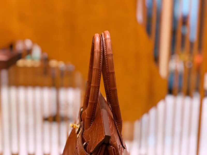 爱马仕 Birkin 铂金包 尼罗鳄鱼皮 蜜糖棕 30cm - Image 2