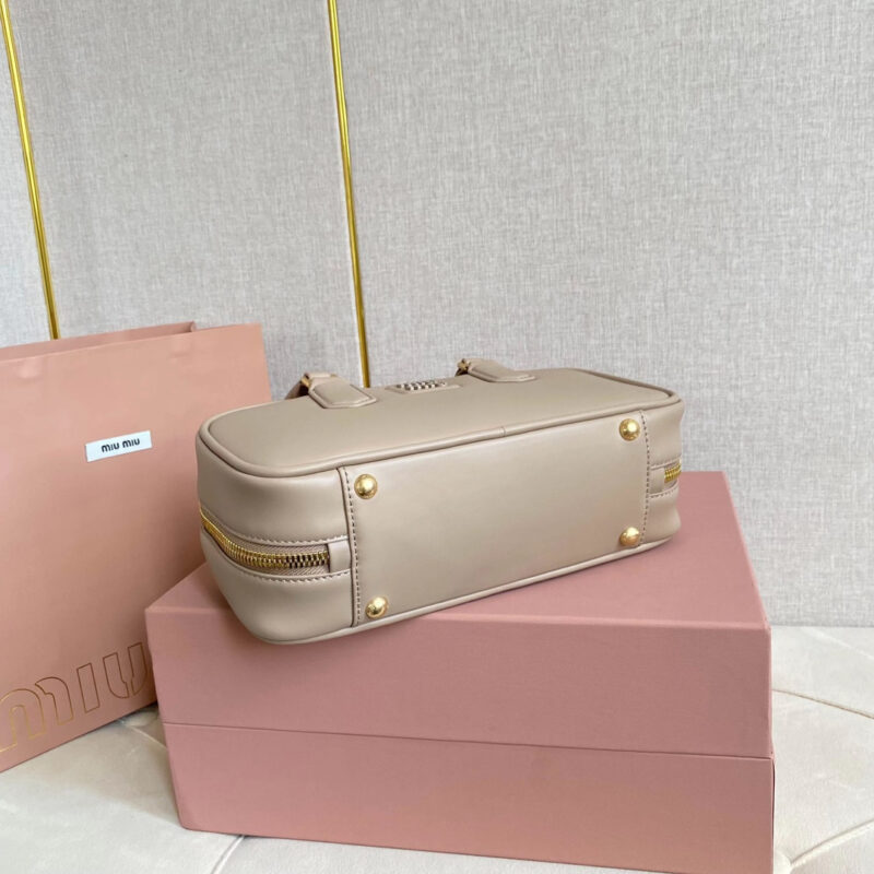 miumiu缪缪*5BB148保龄球包袋灰褐色免检版 - Image 6
