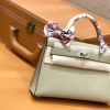 爱马仕 Mini kelly 斑鸠灰 掌纹小牛皮 全手工缝制 臻品级别 19cm 银扣 现货