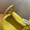 爱马仕 Lindy 琳迪包 柠檬黄 Togo牛皮 进口原料 全手工缝制 银扣 26cm